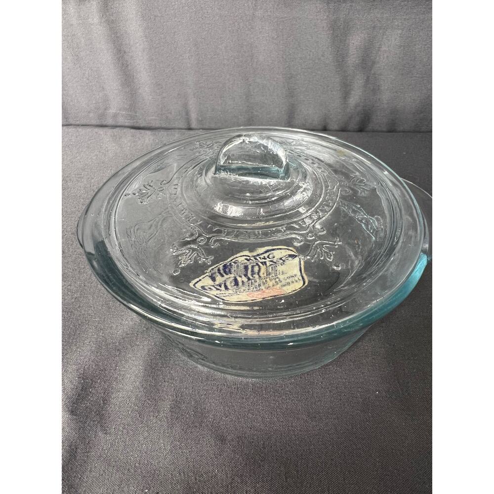 Vintage Fire King 4.5" Casserole Dish with Original Tag!